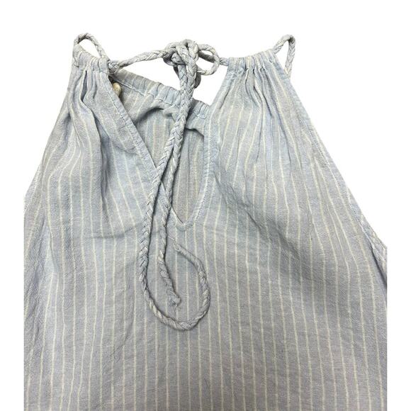 C&C California Blue White Linen Tank Large - Picture 8 of 9